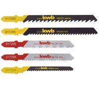kwb 617295 SET de lames de scie sauteuse pour le bois et le métal 5 pc(s)