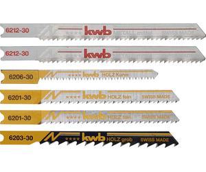 kwb 625630 Lot de lames de scie sauteuse, HCS, 6 pcs. 6 pc(s)