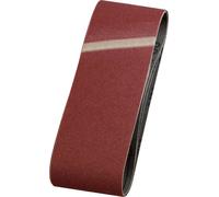kwb Bandes abrasives 65x410 mm en corindon supérieur avec grain 80, encollage spécial et toile de coton flexible pour le ponçage grossier du bois et du métal