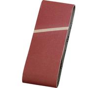 kwb Bandes abrasives 100x560 mm en corindon supérieur de granulométrie 150, encollage spécial et toile de coton flexible pour le ponçage moyennement fin du bois et du métal