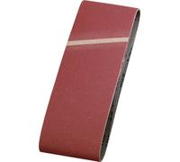 kwb Bandes abrasives 105x620 mm en corindon supérieur de granulométrie 80, encollage spécial et toile de coton flexible pour le ponçage grossier du bois et du métal