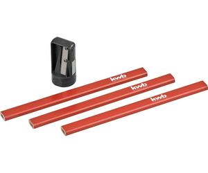 kwb 939290 Crayons de charpentier avec pointe, 4 pcs.