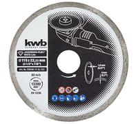 kwb AGGRESSO-FLEX® White-Line Disque à tronçonner diamanté ø 115 mm avec turbo-band fermé, longue durée de vie, fritté, avec alésage 22,23 mm