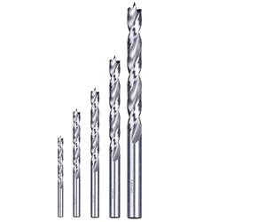 kwb AKKU-TOP FCE Jeu de mèches à bois hélicoïdales - Jeu de mèches 5 pièces, y compris mèches HSS-M2 pour bois dur - Ø 3mm, 4mm, 5mm, 6mm et 8mm