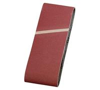 kwb Bandes abrasives 100x560 mm en corindon supérieur de granulométrie 150, encollage spécial et toile de coton flexible pour le ponçage moyennement fin du bois et du métal