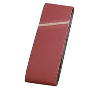 kwb Bandes abrasives 100x610 mm en corindon supérieur de granulométrie 100, encollage spécial et toile de coton flexible pour le ponçage grossier du bois et du métal