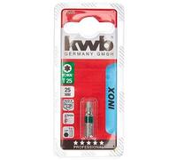 kwb bit 25 mm TORX T25 Inox 125225 (Vakkumgehärtet, inoxydable, ISO 1173, le lecteur C 6.3)