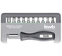 kwb Boîte au format de poche, T-10, 15, 20, 30, 40 + Tamper-Torx TT-20 et 25 y compris porte-embout et poignée