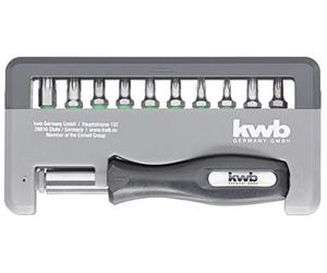 kwb Boîte au format de poche, T-10, 15, 20, 30, 40 + Tamper-Torx TT-20 et 25 y compris porte-embout et poignée