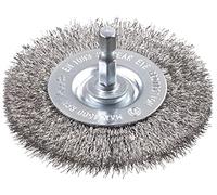 kwb Brosse à disque, fine, fil d'acier inoxydable, Ø 75 mm pour le métal et la pierre, brosse métallique pour perceuse, pour dérouiller, décalaminer, rendre rugueux et nettoyer