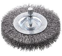 kwb Brosse à disque grossière, fil d'acier HSS extra épais, Ø 75 mm pour le métal et la pierre, brosse métallique pour perceuse, y compris tige hexagonale E6.3, pour dérouiller, décalaminer