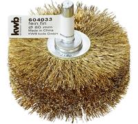 kwb Brosse à structure en bois, fil d'acier HSS ondulé, avec laiton pour une utilisation avec les perceuses et les visseuses sans