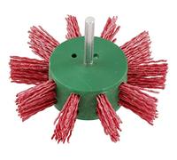 kwb Brosse éventail, fine, nylon abrasif, Ø 100 mm pour bois, métal et métaux non ferreux, brosse nylon pour perceuse, pour surfaces