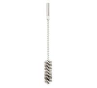 kwb brosse métallique ronde/cylindrique fine, ondulée, en fil d'acier, Ø 26 mm pour le métal et la pierre, brosse métallique pour perceuse, brosse à tuyaux pour chaudière/chauffage