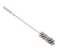 kwb brosse métallique ronde/cylindrique fine, ondulée, en fil d'acier, Ø 20 mm pour le métal et la pierre, brosse métallique pour perceuse, brosse à tuyaux pour chaudière/chauffage