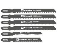 kwb by Einhell Boîte de 10 lames de scie sauteuse (10 lames de scie, tige en T, convient pour le bois et le métal, idéal pour une utilisation avec des appareils sans fil