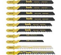 kwb by Einhell Boîte de 10 lames de scie sauteuse (10 lames de scie, tige en T, convient pour le bois et le métal, idéal pour une utilisation avec des appareils sans fil