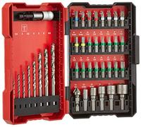 kwb by Einhell Coffret de 39 forets pour perceuse à embout hexagonal 1/4", boîte de rangement incluse