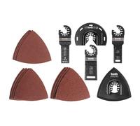 Kwb by Einhell Kit 17 accessoires multifonctions (12 abrasifs et 5 lames)