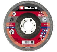 kwb by Einhell Kit de 2 disques à lamelles pour meuleuses d’angle (Ø 125 x 22,23 mm, Cut-Fix, disques abrasifs à lamelles pour métal et acier)
