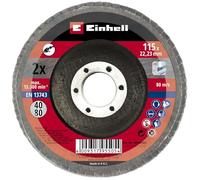 kwb by Einhell Lot de 2 disques à lamelles pour meuleuse d'angle (Ø 115 x 22,23 mm, Cut-Fix, disque à lamelles pour métal et acier)
