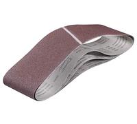 KWB by Einhell Lot de 3 bandes abrasives 152 x 1219 mm Accessoires pour ponceuse à bande (bois et métal, roulement lisse, différents grains 1 x K60, 1 x K80, 1 x K120, convient pour ponceuse à bande