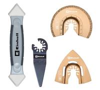 Kwb by Einhell Set de 4 Outils multifonctions pour carrelage (râpe HM, 2 lames de scie segmentée HM, grattoir)