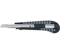 kwb Couteau de coupe avec encliquetage 015 de 9 mm 109 (guide de lame en acier inoxydable, le corps lourd avec une surface de préhension caoutchouté et glissement), 9 mm
