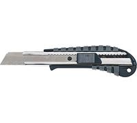 kwb Couteau de coupe avec encliquetage 18 mm 015 118 (guide de lame en acier inoxydable, le corps lourd avec une surface de préhension caoutchouté et glissement), 18 mm