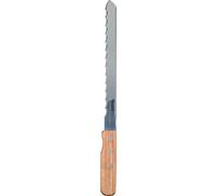 KWB Couteau isolant (double lame en acier inoxydable, 270 mm, dentelée et affûtée, manche en bois véritable), 270 mm