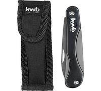 kwb couteaux extérieurs avec étui de ceinture en nylon 016020 (7,5 cm de lame en acier inoxydable, pliage), 79 mm