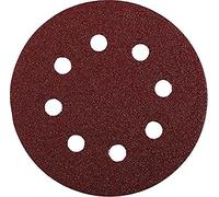 kwb Disque abrasif Ø 125 mm en corindon supérieur avec grain 80, changement sans outil, encollage résine synthétique de haute qualité et support papier renforcé, pour bois et métal