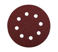 kwb Disque abrasif Ø 125 mm en corindon supérieur avec grain 120, changement sans outil, encollage résine synthétique de haute qualité et support papier renforcé, pour bois et métal