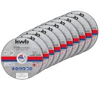 kwb Disques à tronçonner Mince Meuleuse d'angle 125 mm Disque de tronçonnage p. Acier inoxydable INOX en boîte de rangement avec bouchons d'oreilles ABM. 125 x 1 x 22,23, Ø