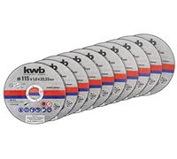 kwb 712021 Jeu de disque à tronçonner 115 mm 10 pc(s) métal