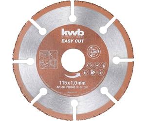 kwb Easy-Cut universel Disque à tronçonner au carbure 150 mm x 1,3 mm, Disque flexible pour divers matériaux, Alésage 22,23 mm, 150mm