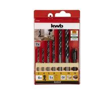KWB Einhell 49514200 Jeu de 7 pointes en acier deux biseaux pour bois + fraise