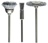 kwb ensemble de brosse métallique 5180-00, 3 pièces, fil d'acier HSS sertie,