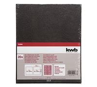 kwb Feuille de papier abrasif 230x280 mm en corindon dans les granulométries 60, 80, 150, 180, bon encollage et support papier robuste pour le ponçage grossier et moyennement fin du bois et du métal