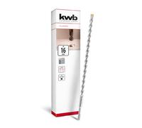 kwb Foret SDS Plus, foret marteau SDS Plus (Ø 16 mm x 460/400 mm, avec tranchant en métal dur 4X extrêmement rapide, pour béton armé, pierre & maçonnerie)