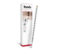 kwb Foret SDS Plus, foret marteau SDS Plus (Ø 20 mm x 460/400 mm, avec tranchant en métal dur 4X extrêmement rapide, pour béton armé, pierre & maçonnerie)