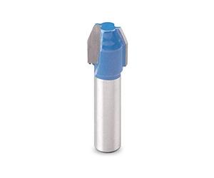 kwb Fraise à chanfreiner Ø 11,7 mm, à mises rapportées en métal dur, avec queue de serrage précise et géométrie de coupe optimisée pour un fraisage exact