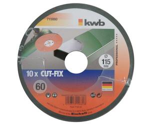 kwb grain de la meule en fibre 60 Cut-Fix Sparpack 715860 (meule, 115 x 22,10 pièce, pour les travaux les plus lourds, de l'acier)