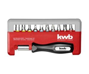 kwb Handy Bit-Box - 12 pces. y compris porte-embout et poignée
