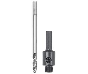 kwb Heller 499003 Tige de fixation hexagonale pour scie cloche Easy-Cut 25 mm avec filetage 1/2" -20 UNF avec foret de centrage HSS
