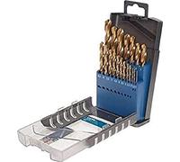KWB Jeu de forets à métaux HSS hélicoïdaux en titane qualité industrielle – 19 pièces