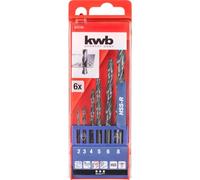 kwb 423140 HSS Jeu de forets pour le métal 6 pièces 2 mm, 3 mm, 4 mm, 5 mm, 6 mm, 8 mm DIN 338 tige cylindrique 1 pc(s)