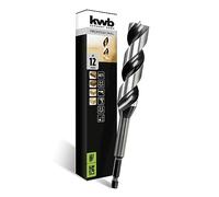 kwb Japan Mèche à serpentin ø 12 mm, 165 mm en acier CV poli brillant avec affûtage de pointe super tranchant, pointe de centrage et tige E 6.6