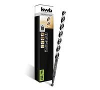 kwb Japan Mèche à serpentin ø 10 mm, 235 mm en acier CV poli brillant avec affûtage de pointe super tranchant, pointe de centrage et tige E 6.5