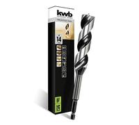 kwb Japan Mèche à serpentin ø 14 mm, 165 mm en acier CV poli brillant avec affûtage de pointe super tranchant, pointe de centrage et tige E 6.8